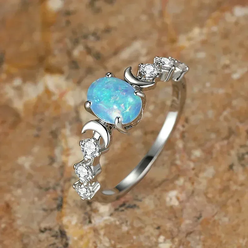 Oval Shaped Moonstone Curved M - Custom Night Sky 评论和价格