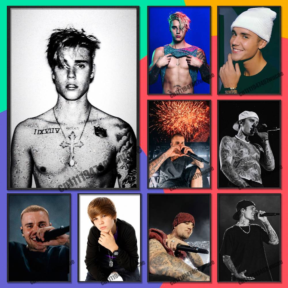 For J-Justin Singer B-Bieber P - Custom Map Poster 评论和价格