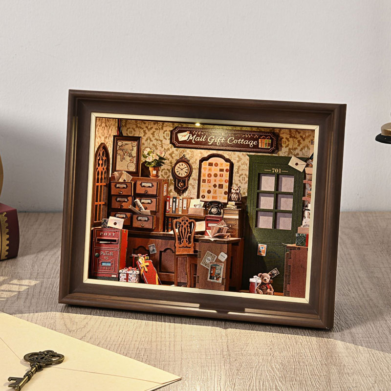 DIY 3D Wooden Book Nook Kit Mi - Engraved Wood Frame 评论和价格