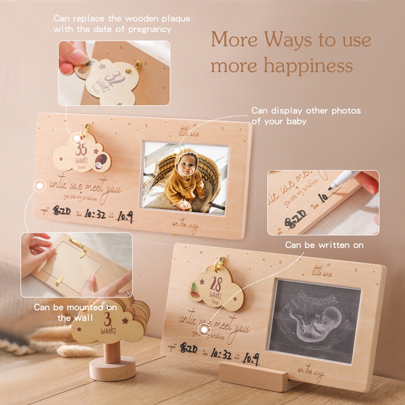 Sonogram Picture Frame Baby Ul - Engraved Wood Frame 评论和价格