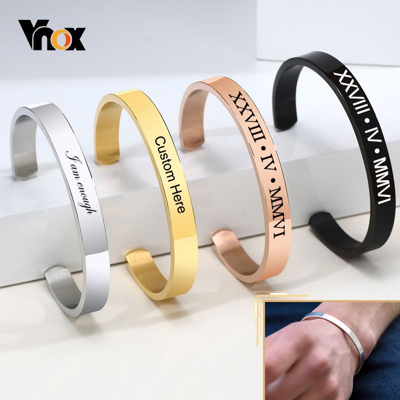 Vnox Dropshipping Customized B - Coordinates Bracelet 评论和价格