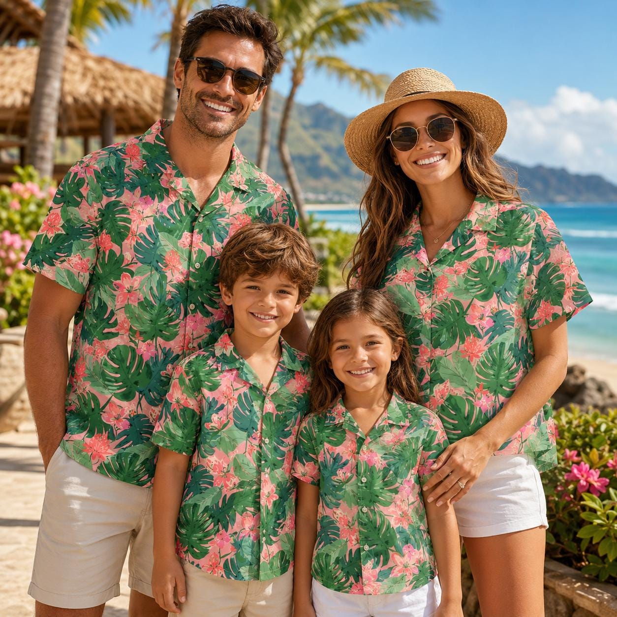 Hawaiian Children's Shirt Plan - Family Tree Print 评论和价格