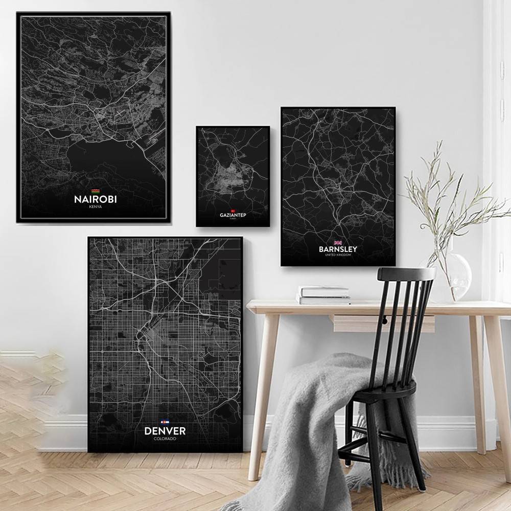 Paris London New York CUSTOM C - Custom Map Poster 评论和价格
