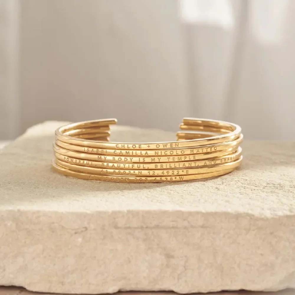 Couple Engrave Name Text Custo - Coordinates Bracelet 评论和价格