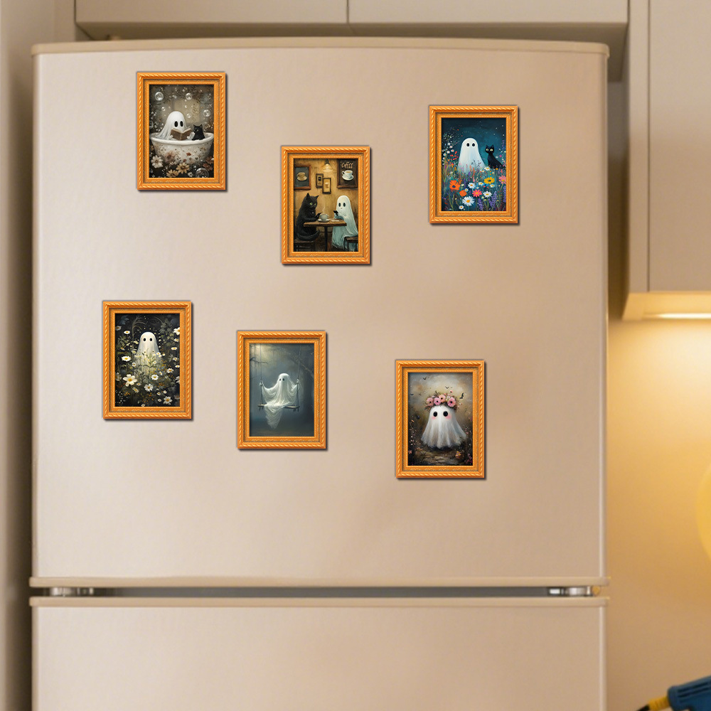 Creative 3d Halloween Fridge M - Engraved Wood Frame 评论和价格
