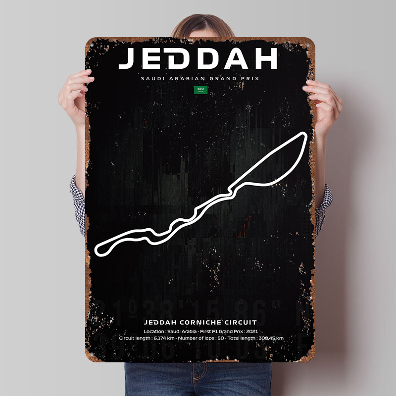 Jeddah Circuit Map Poster Cust - Custom Map Poster 评论和价格