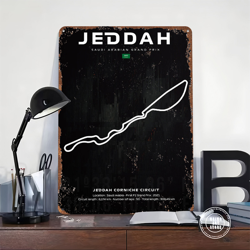 Jeddah Circuit Map Poster Cust - Custom Map Poster 评论和价格