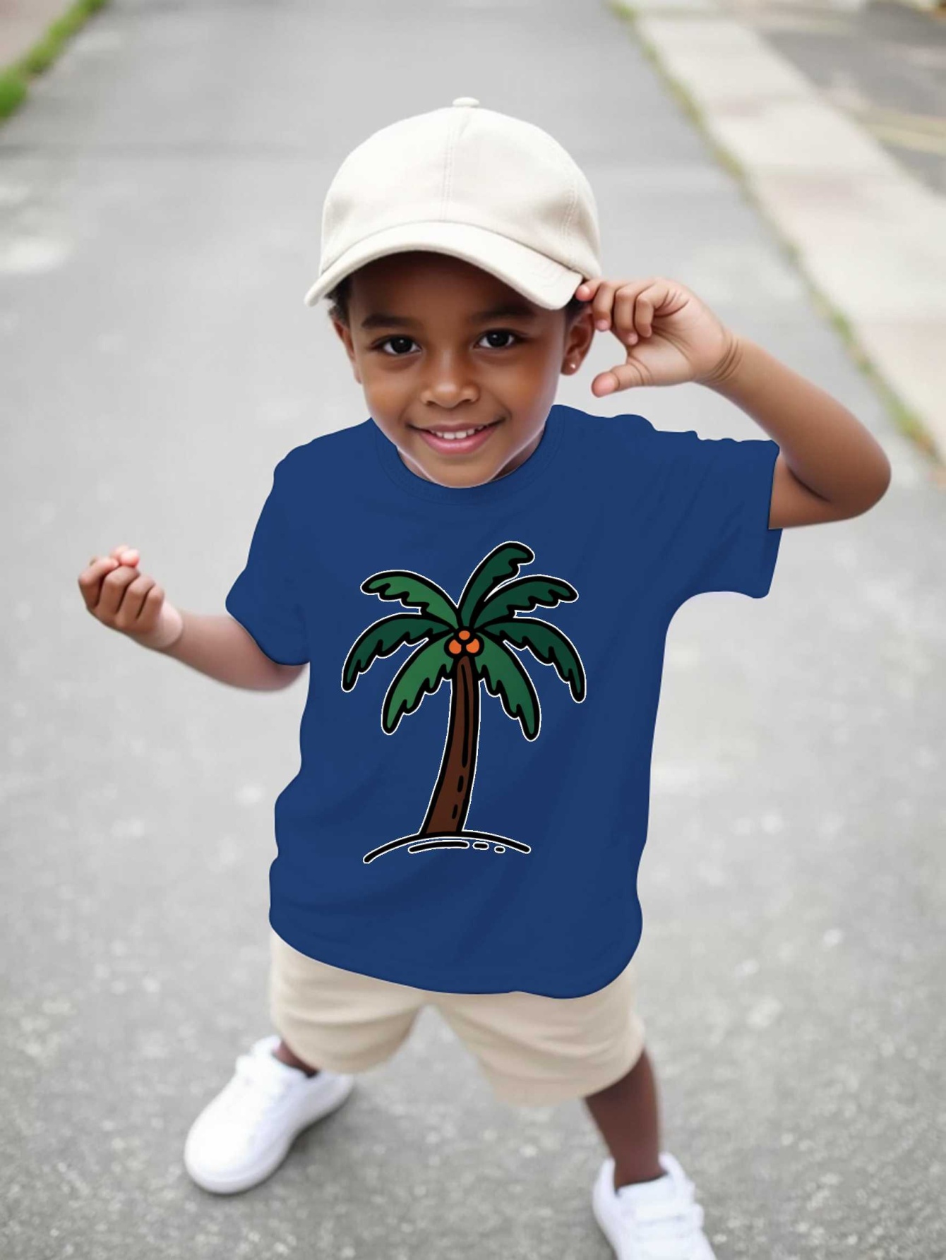 Cartoon Coconut Palm Tree Trop - Family Tree Print 评论和价格